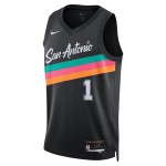 Maillot NBA San Antonio Spurs Victor Wembanyama Nike 2025-26 City Edition Noir Swingman - Homme